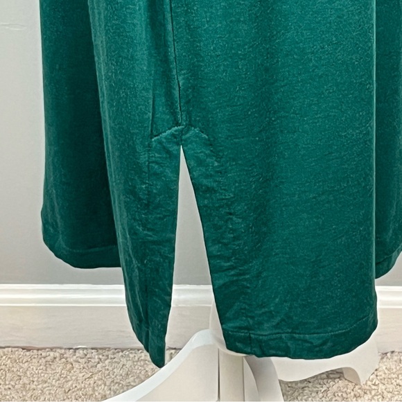 Prana green modal elastane knit faux wrap surplice sleeveless dress, small. - Picture 8 of 11